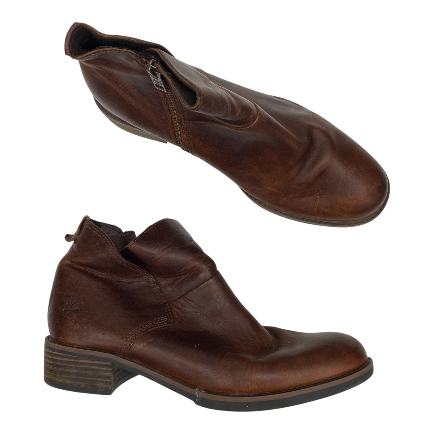 Boots Ankle Flats By Timberland In Brown, Size:8.5