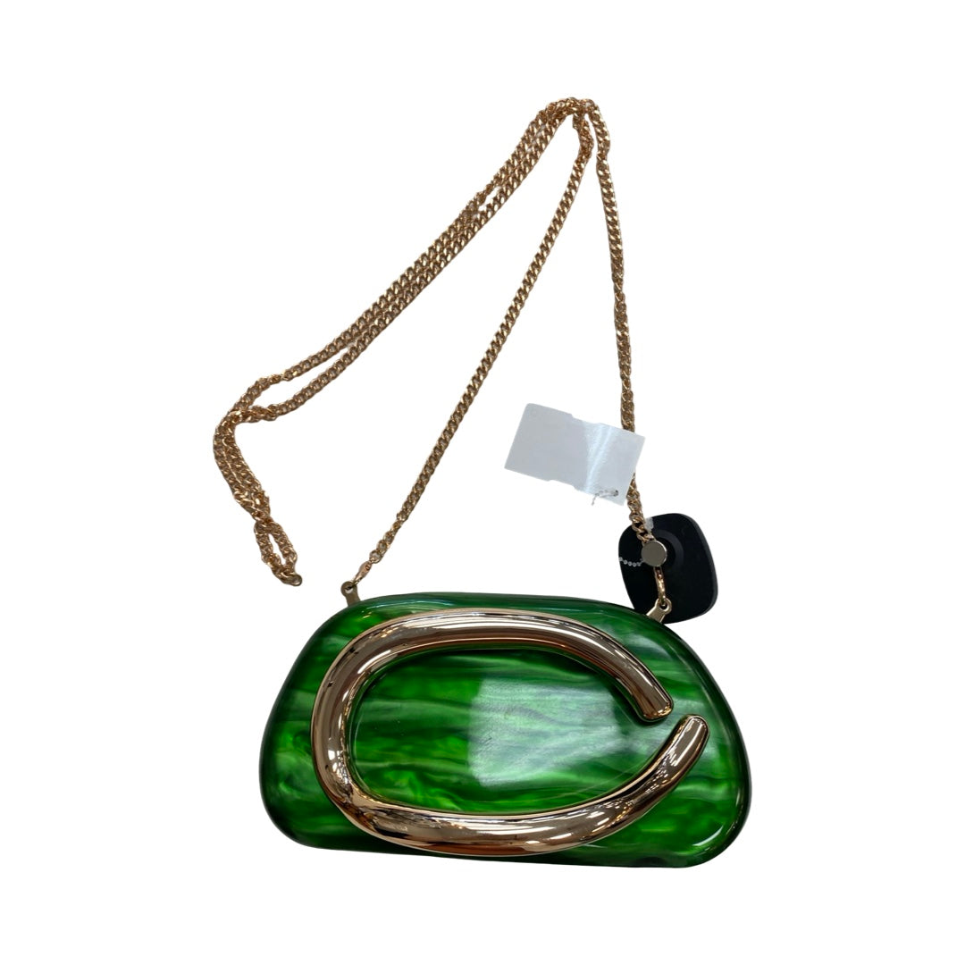 Handbag By Cmc In Gold & Green, Size:Small