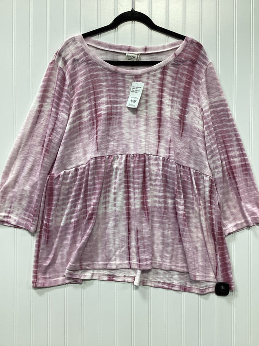Top Ls By Simple In Pink, Size:2X