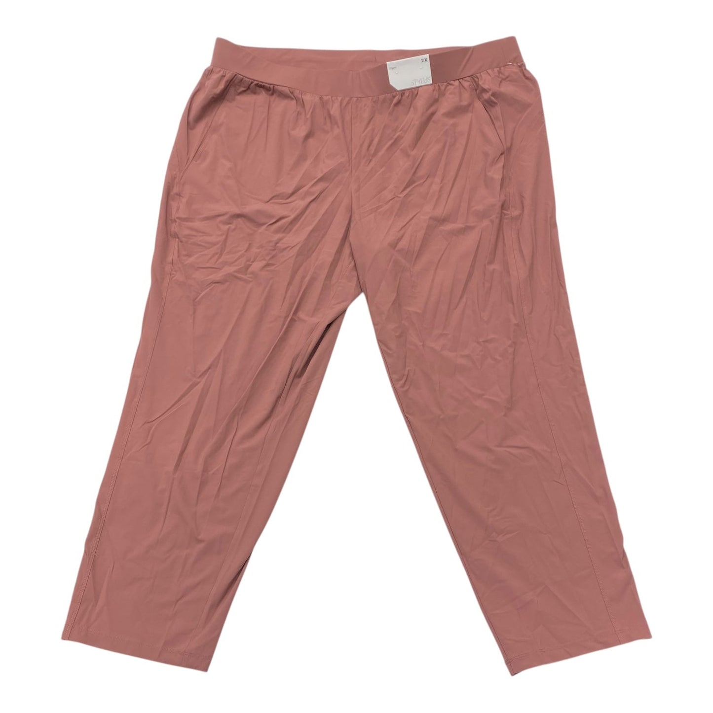 Athletic Pants By Stylus In Pink, Size:2X