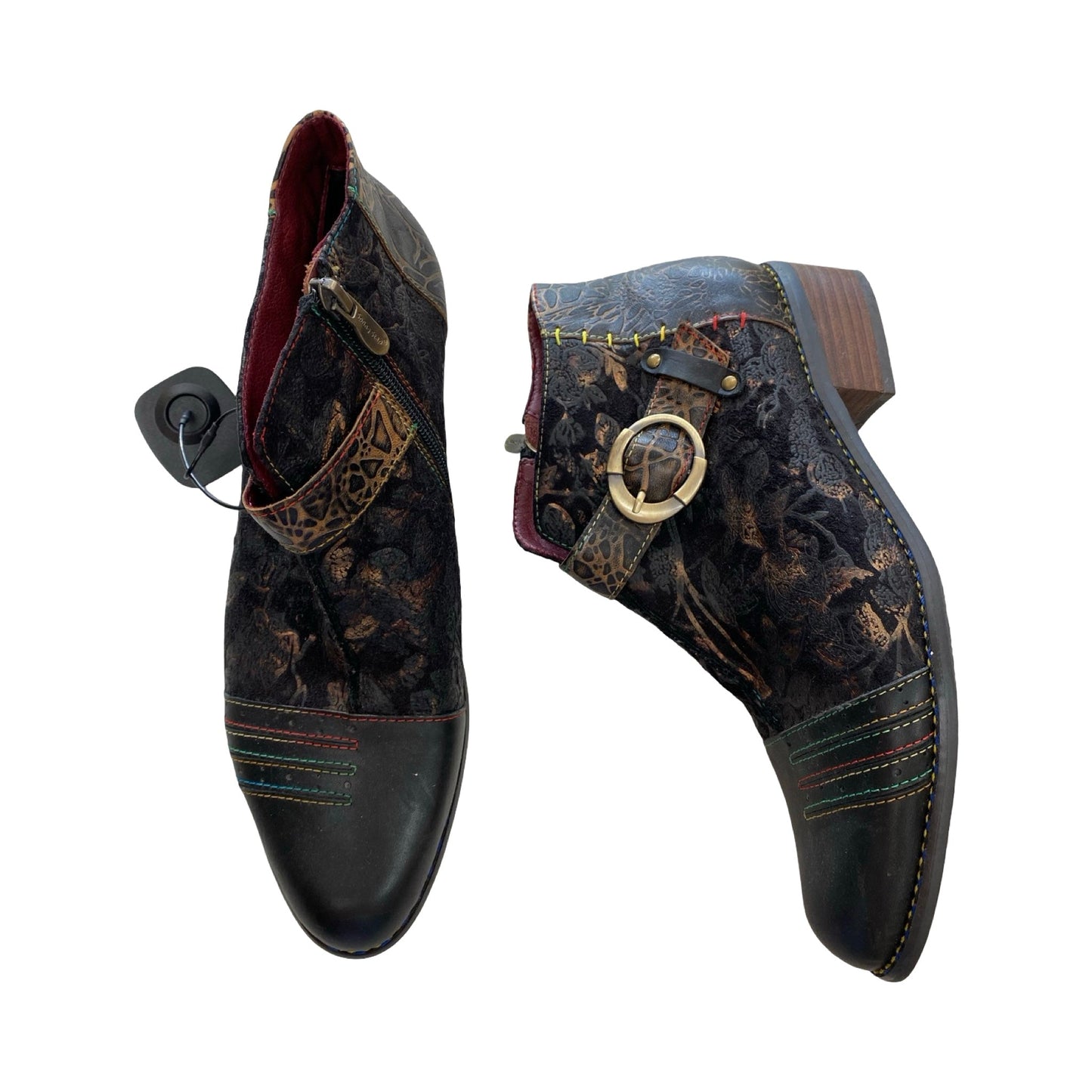 Boots Ankle Heels By Spring Step In Multi, Size:9.5