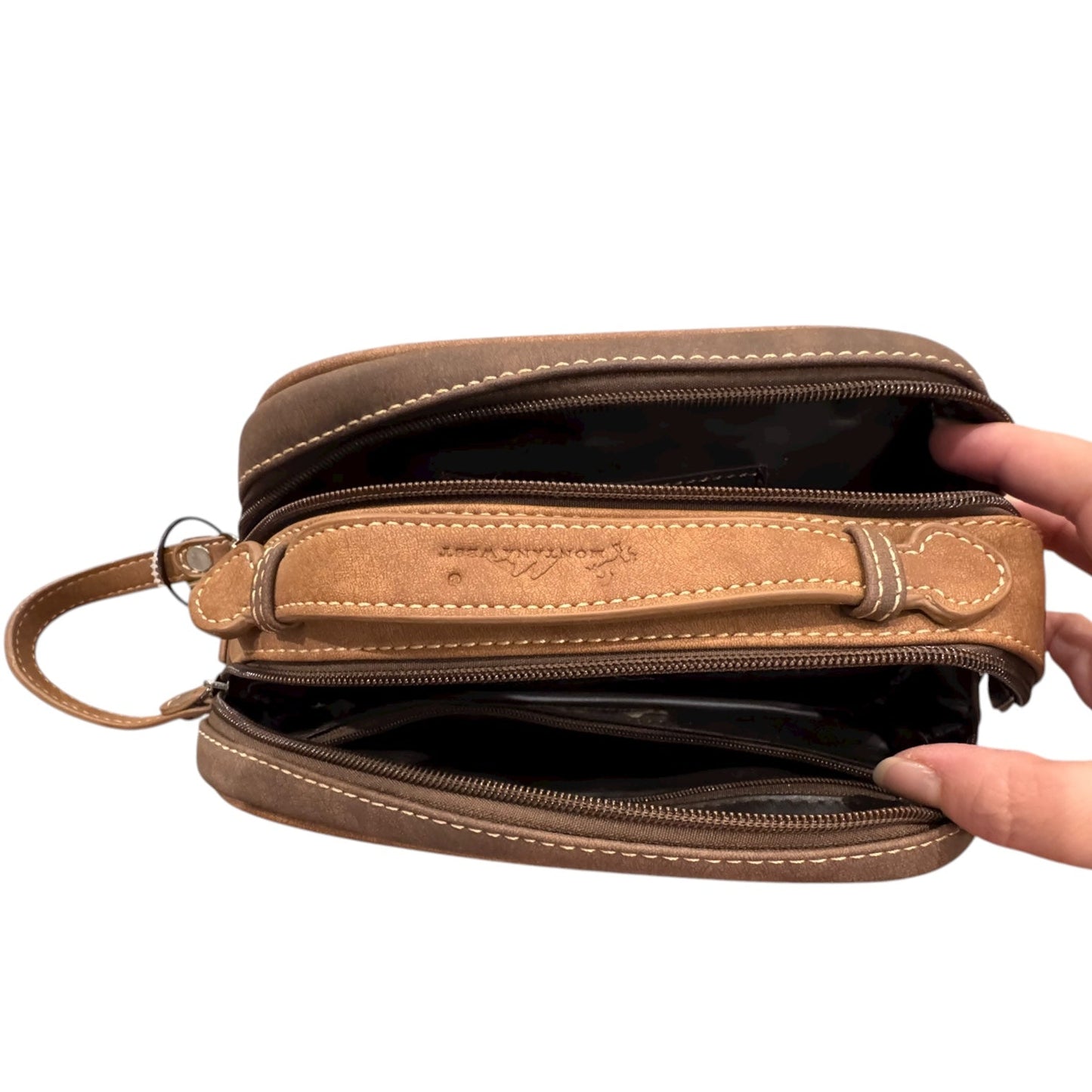 Travel Make Up Bag By Montana West In Brown, Size:Medium