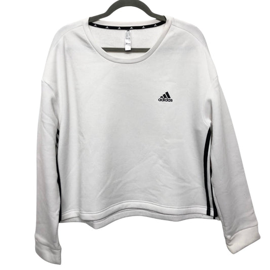Sweatshirt Crewneck By Adidas In Black & White, Size:Xl