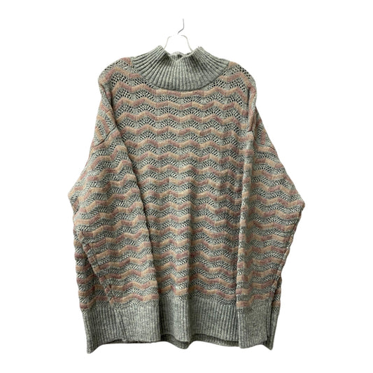 Sweater By Liz Claiborne In Grey & Pink, Size:1X