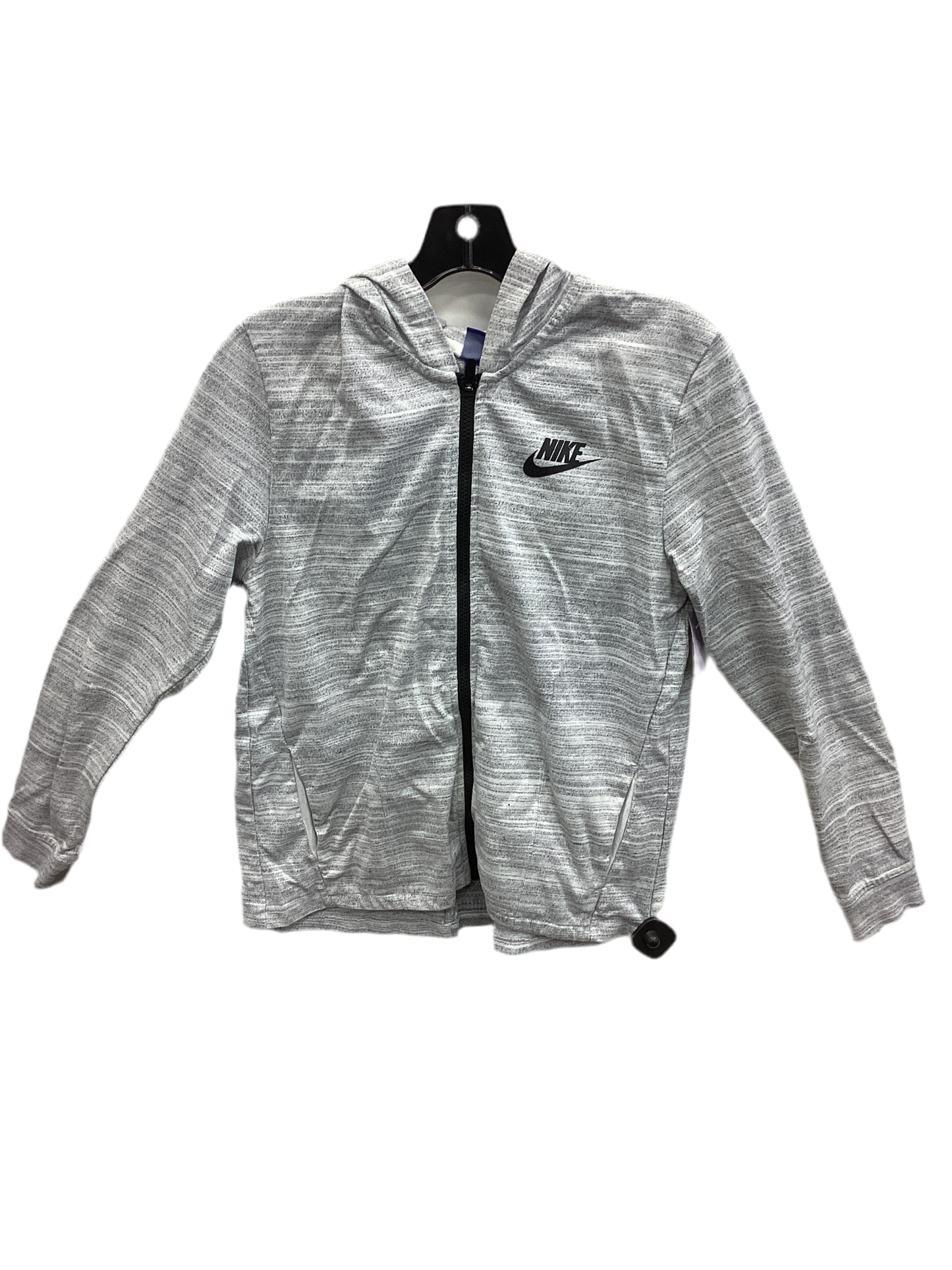 Athletic Jacket By Nike Apparel In Grey, Size:M