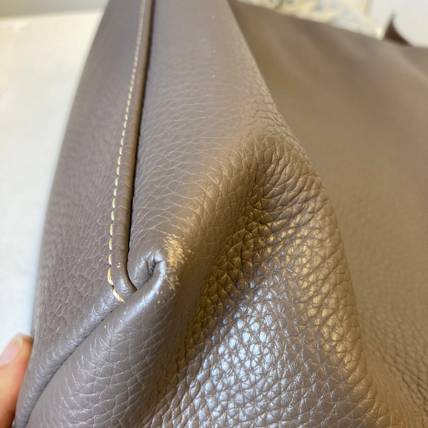 Handbag Designer By Dooney And Bourke In Taupe, Size:Large