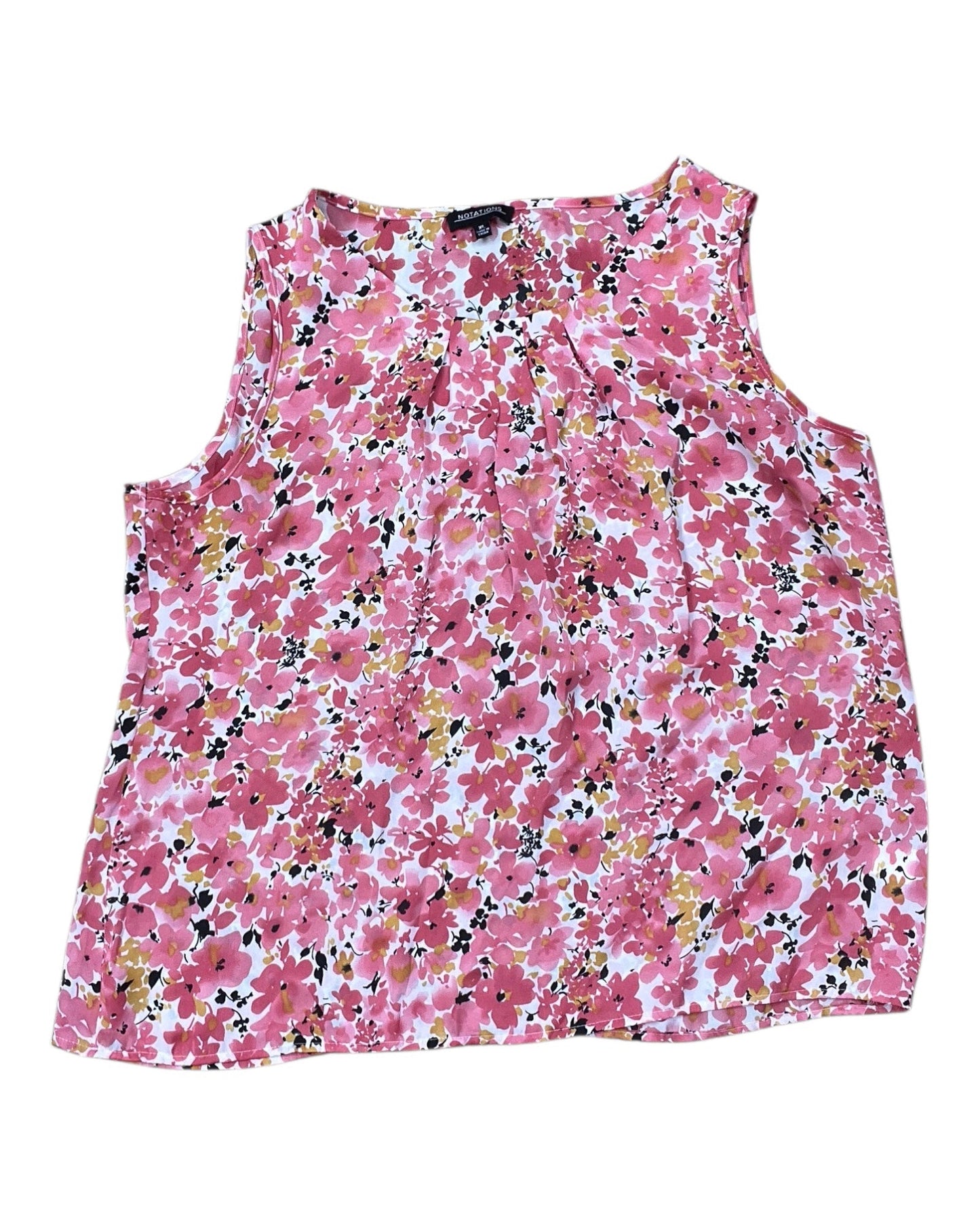 Top Sleeveless By Notations In Pink, Size:Xl