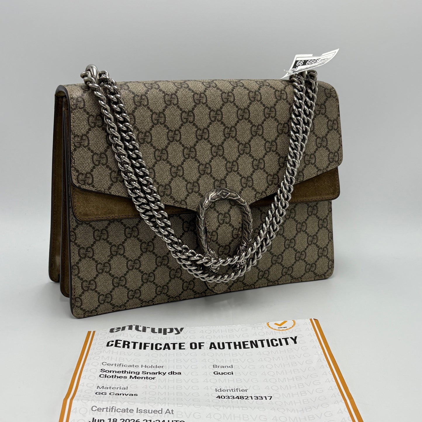 Gucci Dionysus GG Supreme Large Luxury Handbag