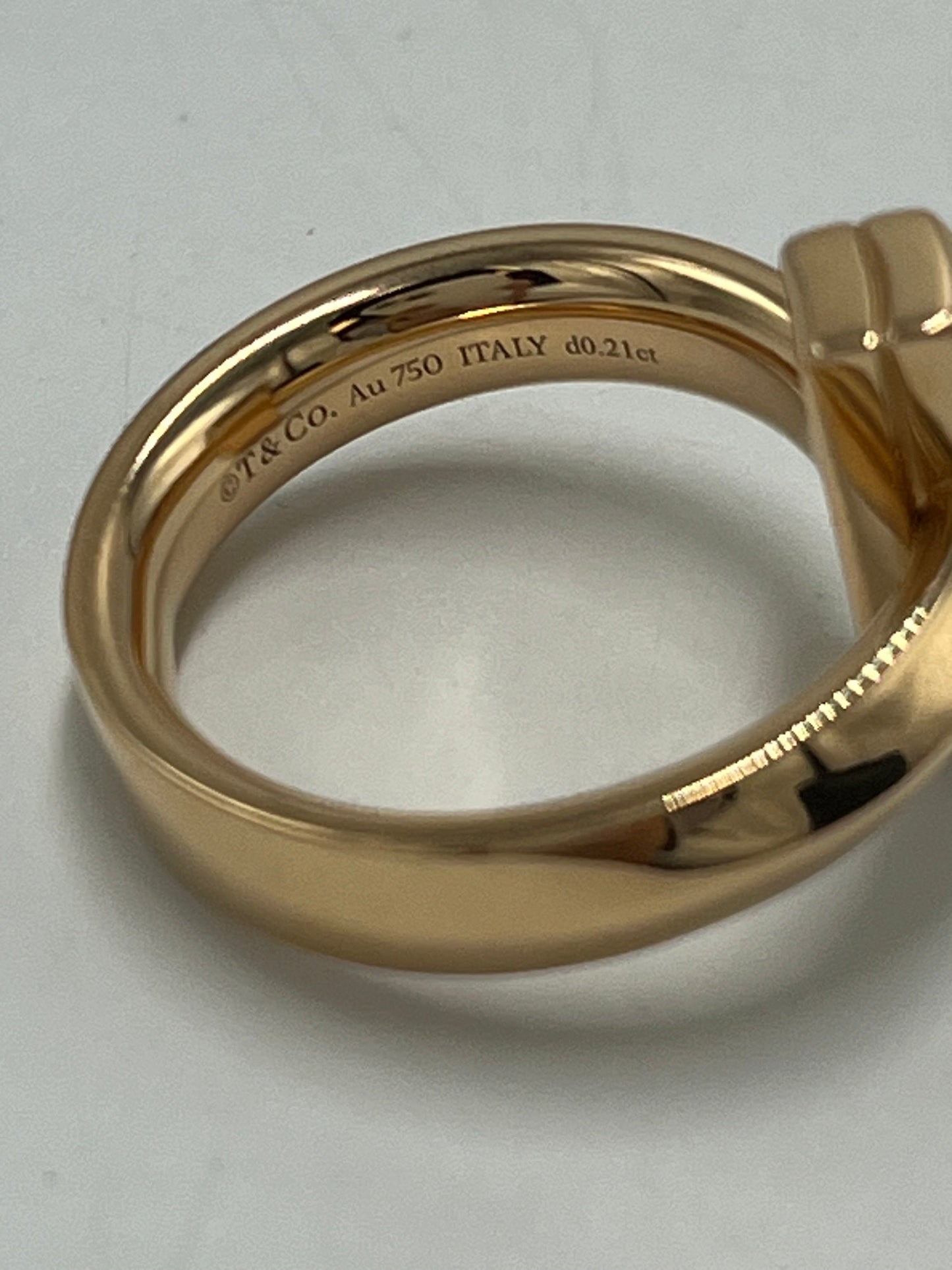 Tiffany & Company T1 Diamond 18K Luxury Designer Ring, Size: 6