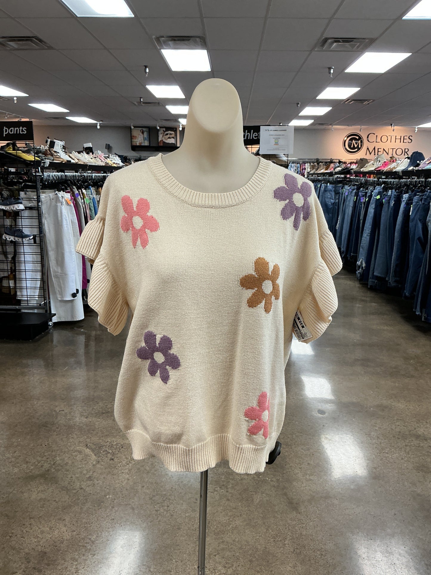 Sweater Ss By Anniewear In Cream, Size:Xl