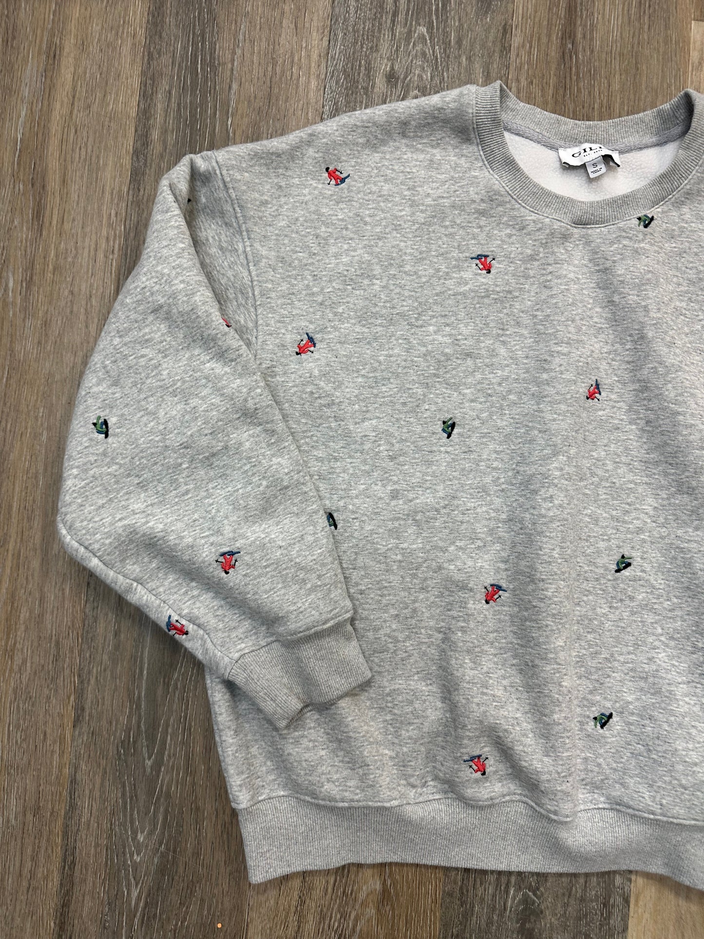 Top Long Sleeve By Gilli In Grey, Size: S