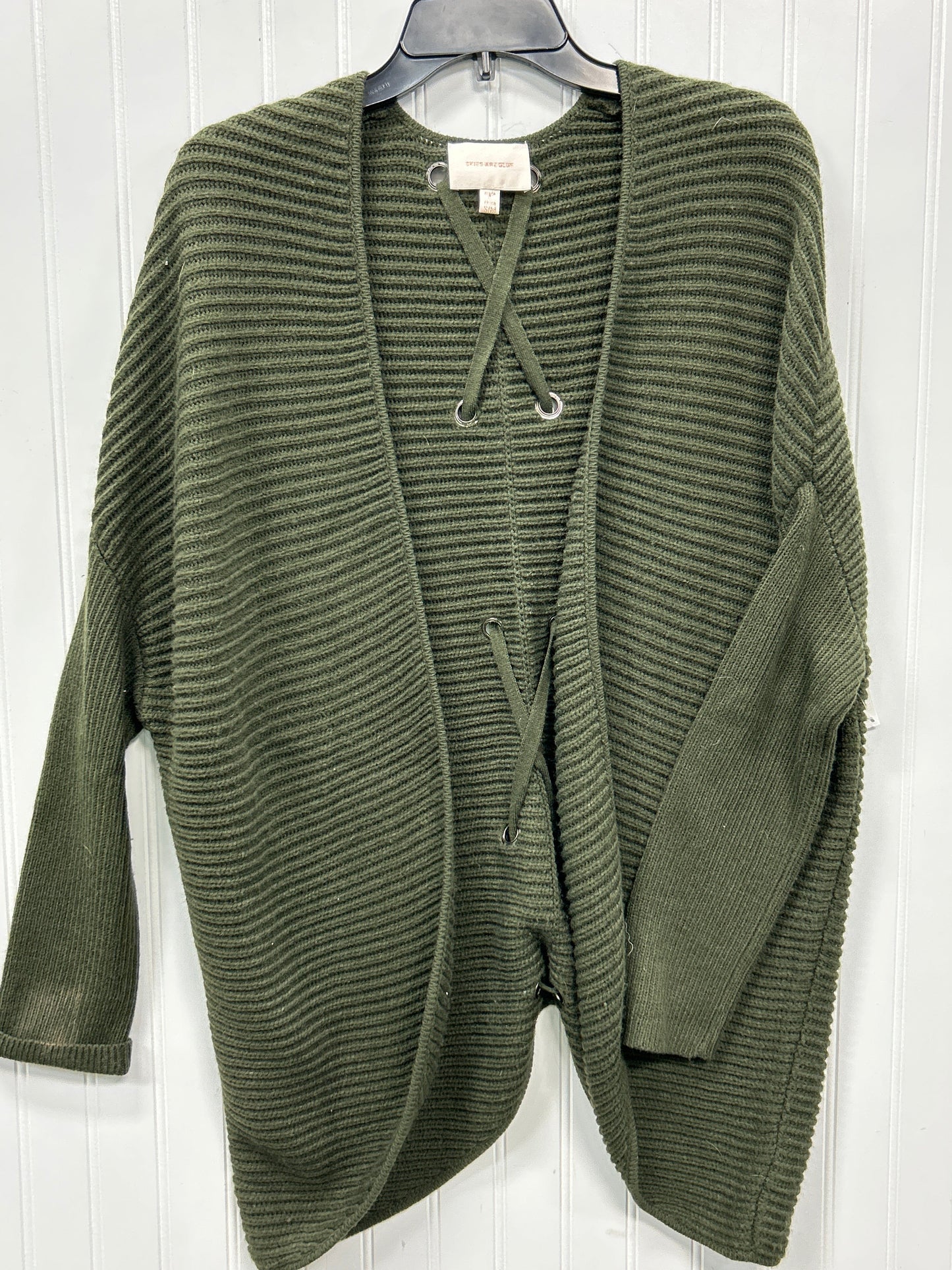 Sweater Cardigan By Skies Are Blue In Green, Size:M