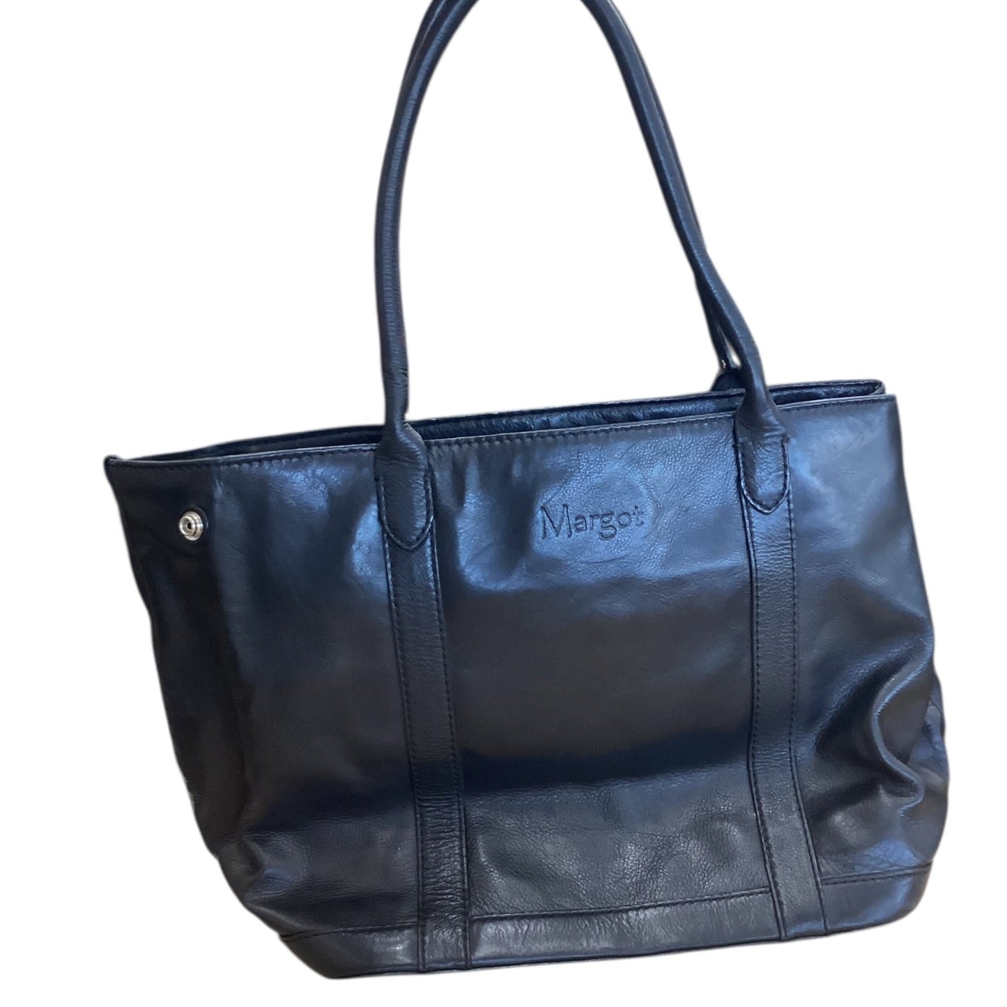 Handbag Leather By Margot In Black, Size:Large