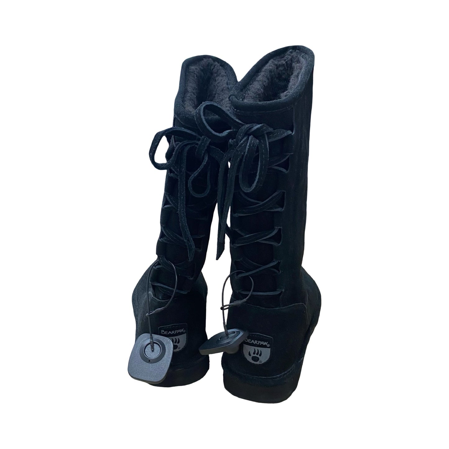 Boots Knee Flats By Bearpaw In Black, Size:9