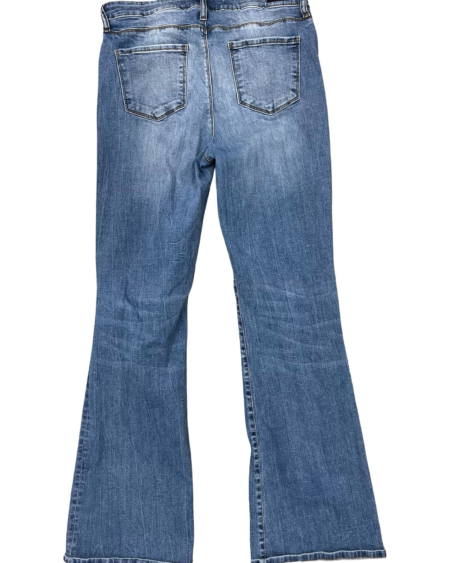 Jeans Flared By Kut In Blue Denim, Size:10