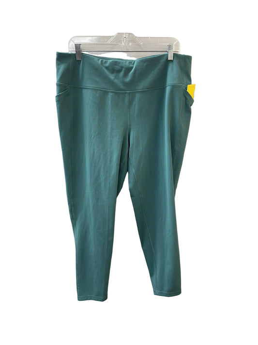 Athletic Leggings By DSG In Green, Size:Xxl