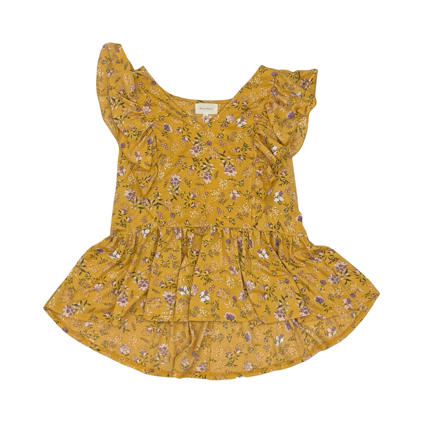 Blouse Ss By Melloday In Yellow, Size:L