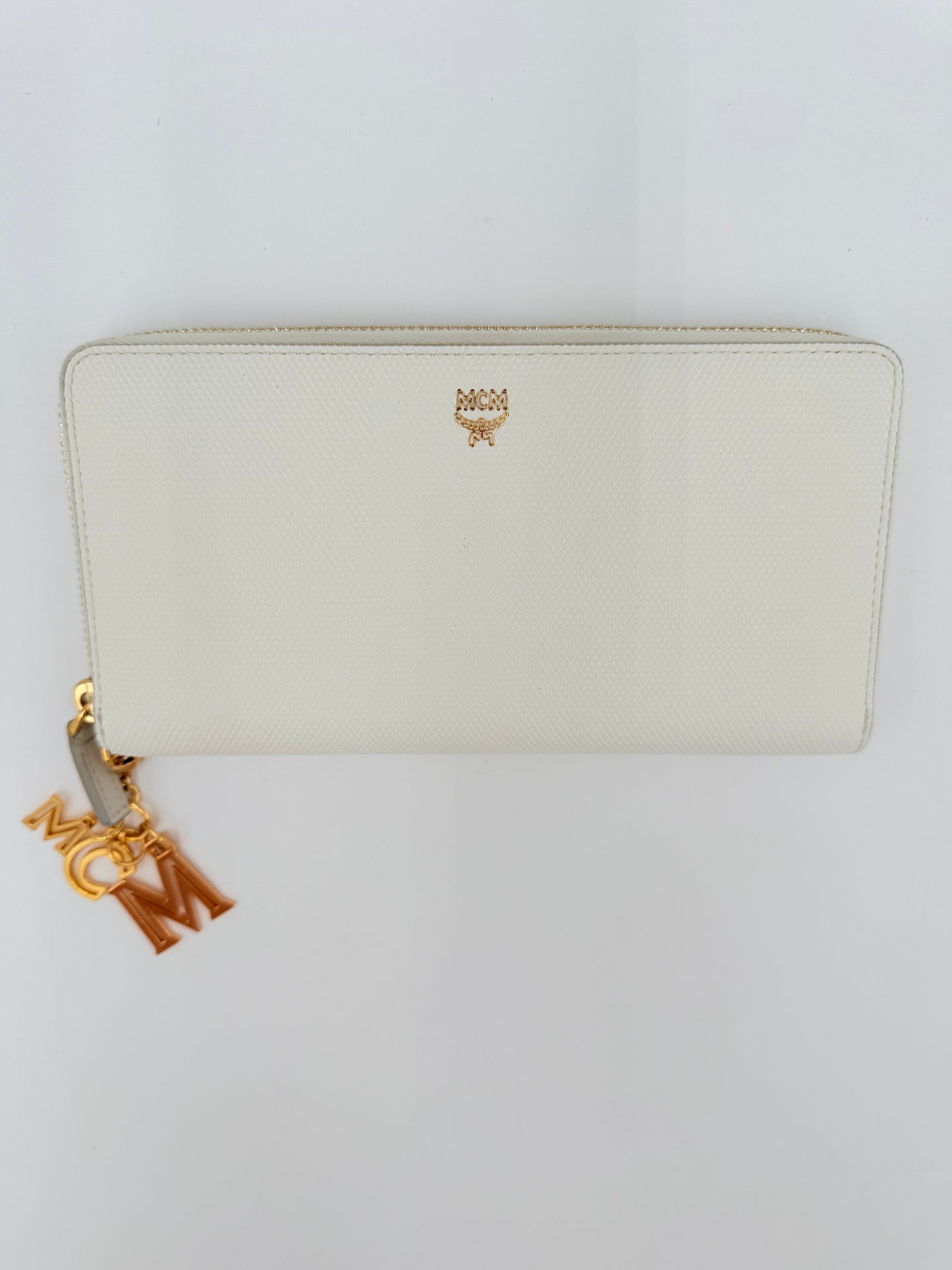 Wallet Luxury Designer By Mcm In White, Size:Large