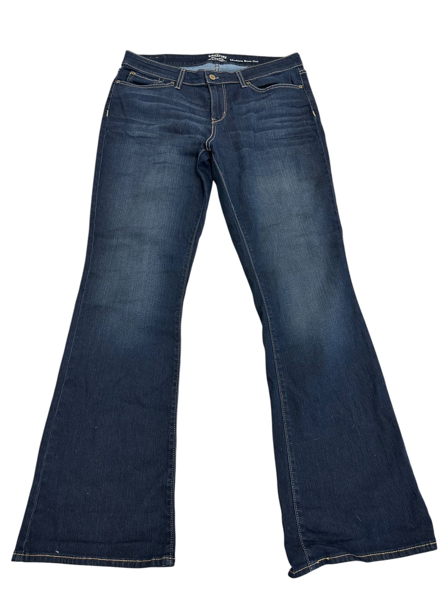 Jeans Boot Cut By Levis In Blue Denim, Size:14