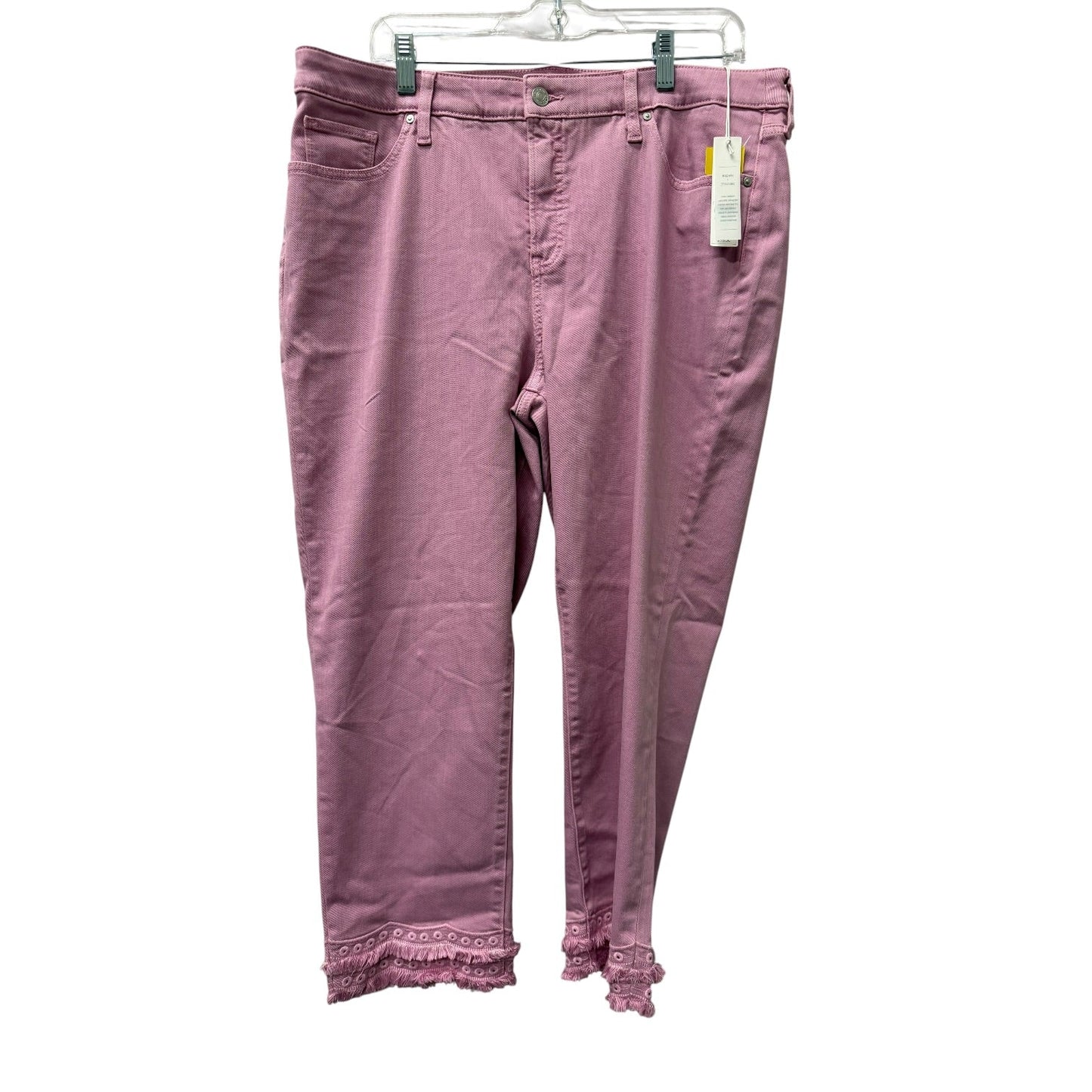 Jeans Cropped By Chicos In Purple Denim, Size:14