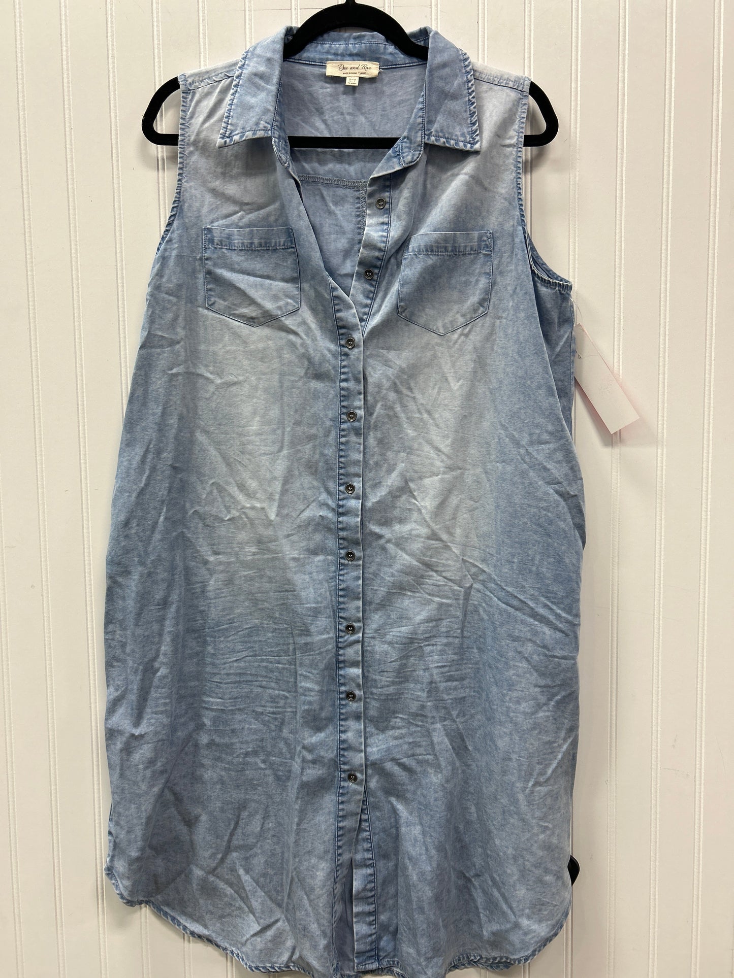 Dress Casual Midi By Doe & Rae In Blue, Size:L