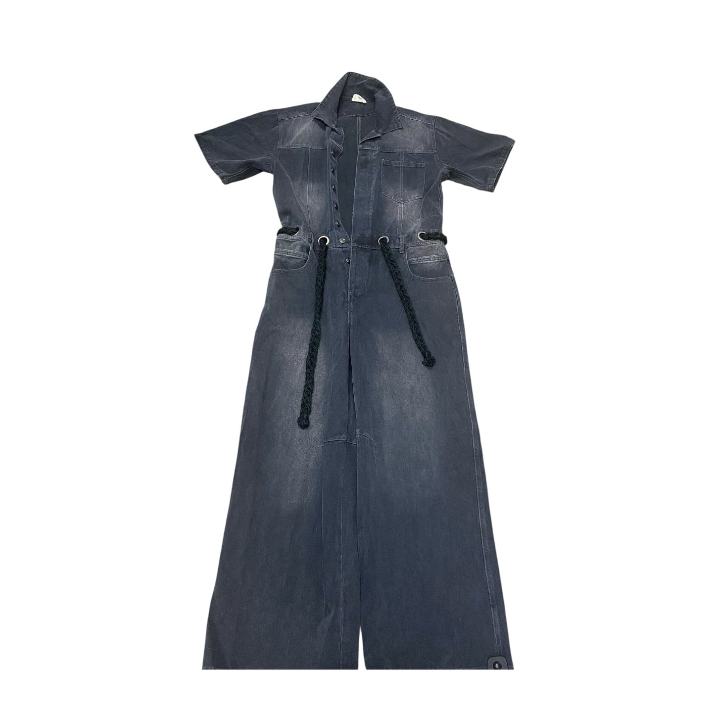 Jumpsuit By Bibi In Black Denim, Size:L
