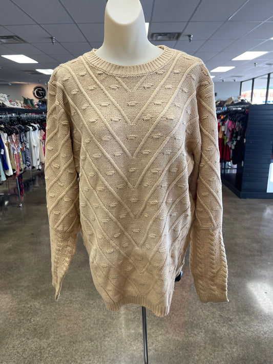 Sweater By Clothes Mentor In Tan, Size:M
