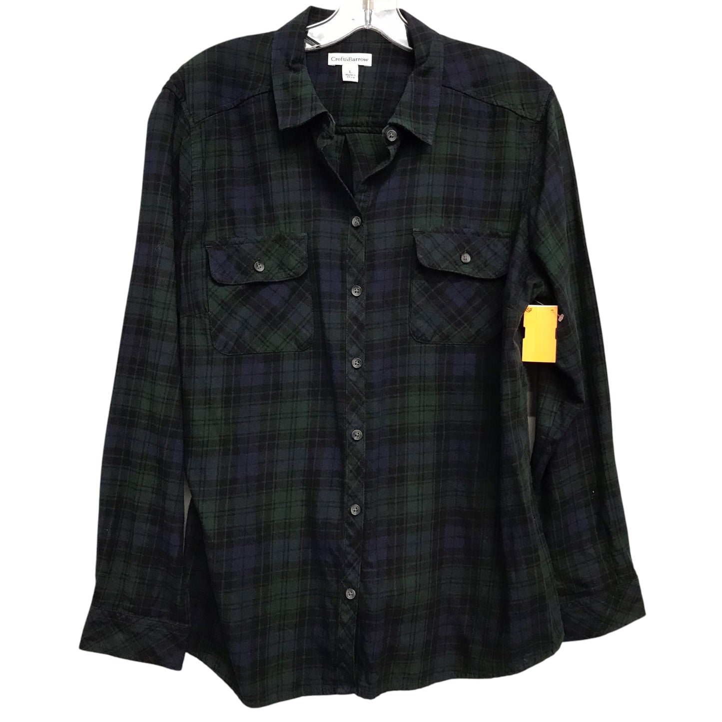 Top Ls By Croft And Barrow In Plaid Pattern, Size:L