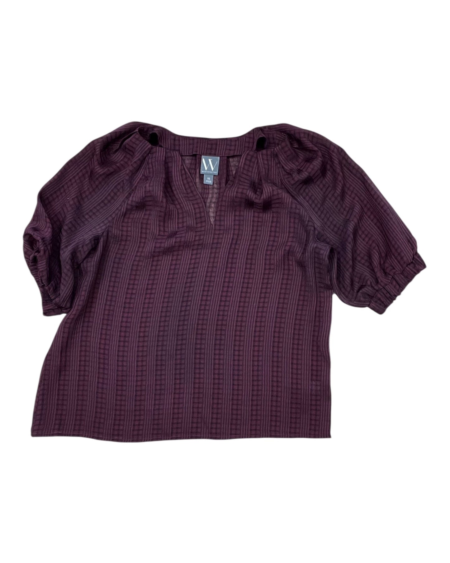 Top Ss By Worthington In Maroon, Size:Xs