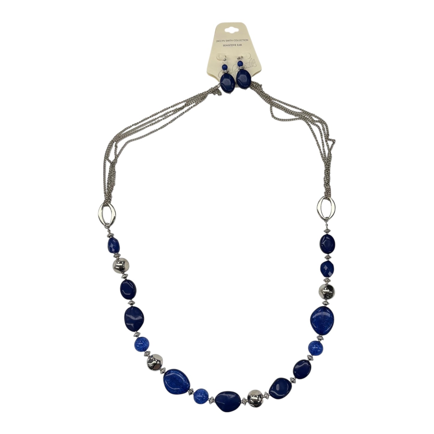 NECKLACE SET by JACLYN SMITH in BLUE, Size:02 PIECE SET