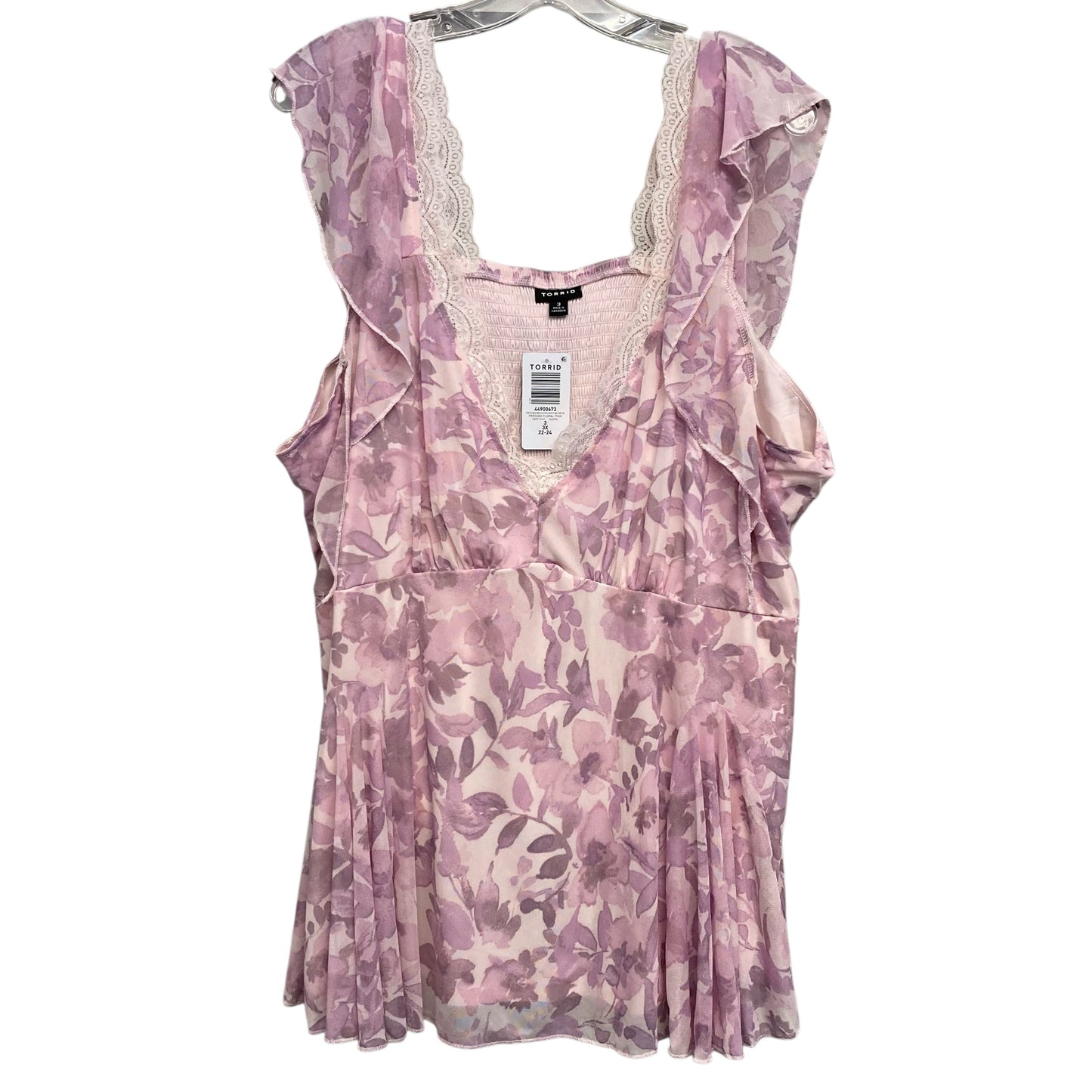 Top Sleeveless By Torrid In Floral Print, Size:3X