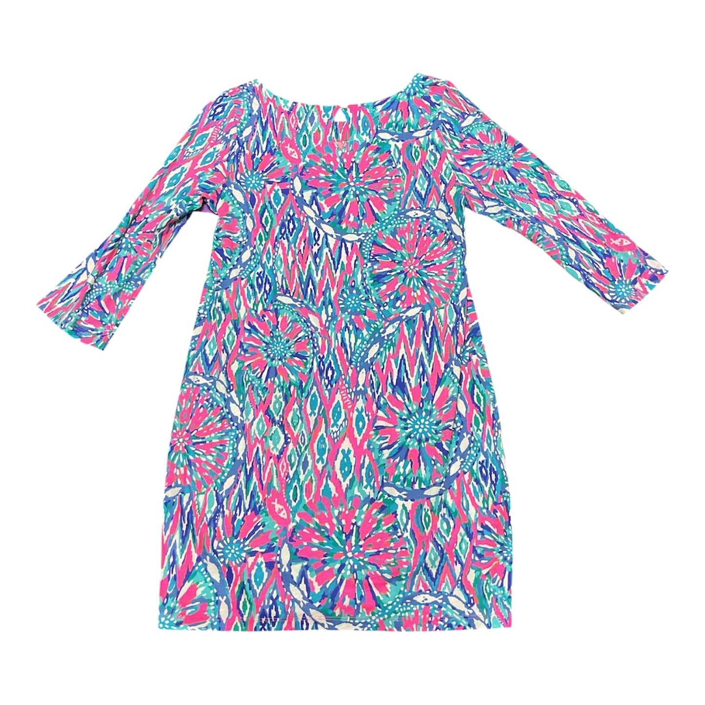 Dress Designer By Lilly Pulitzer In Blue & Pink, Size:L