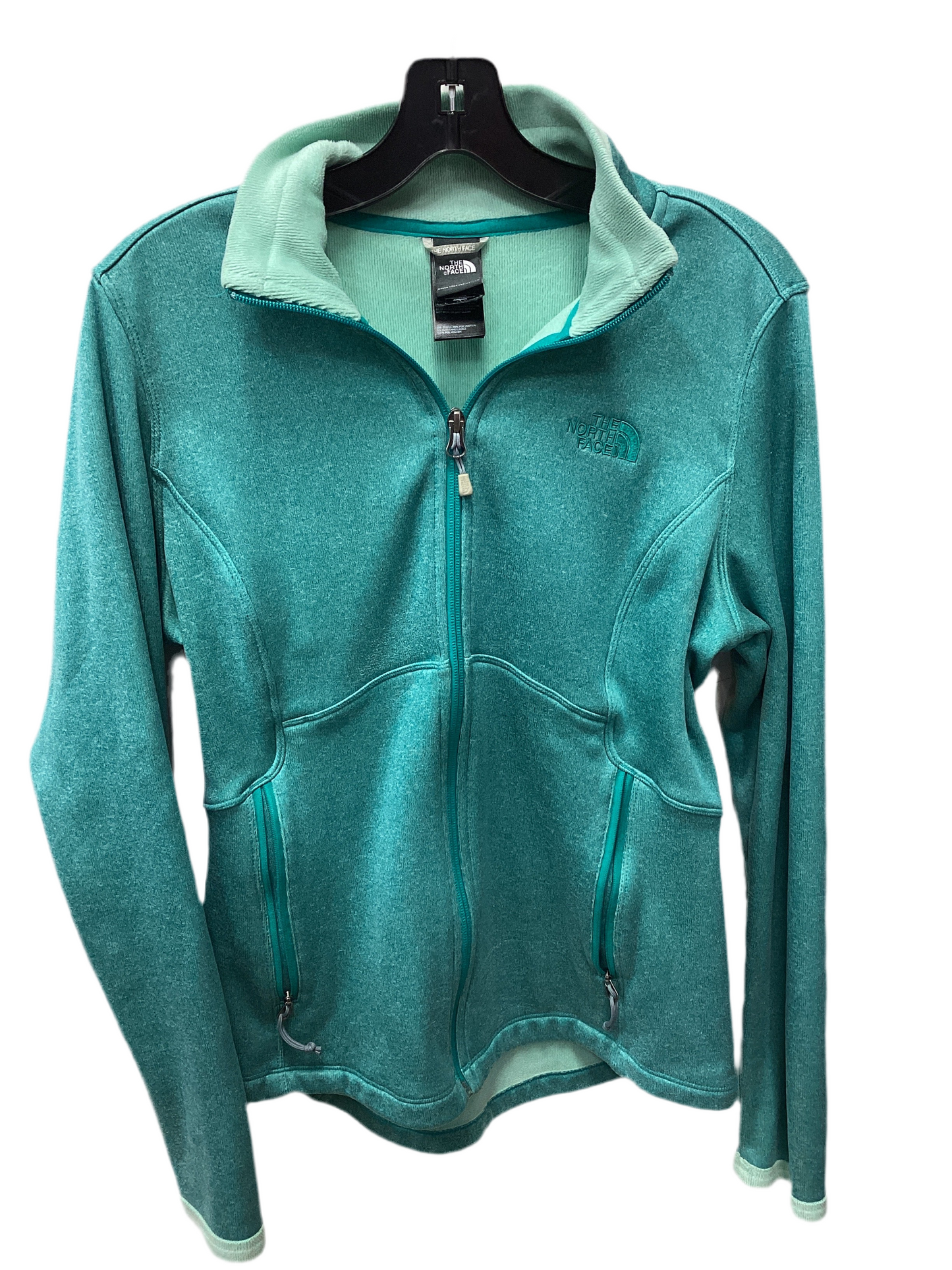 Athletic Top Ls Collar By The North Face In Green, Size:M