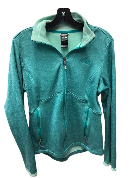 Athletic Top Ls Collar By The North Face In Green, Size:M