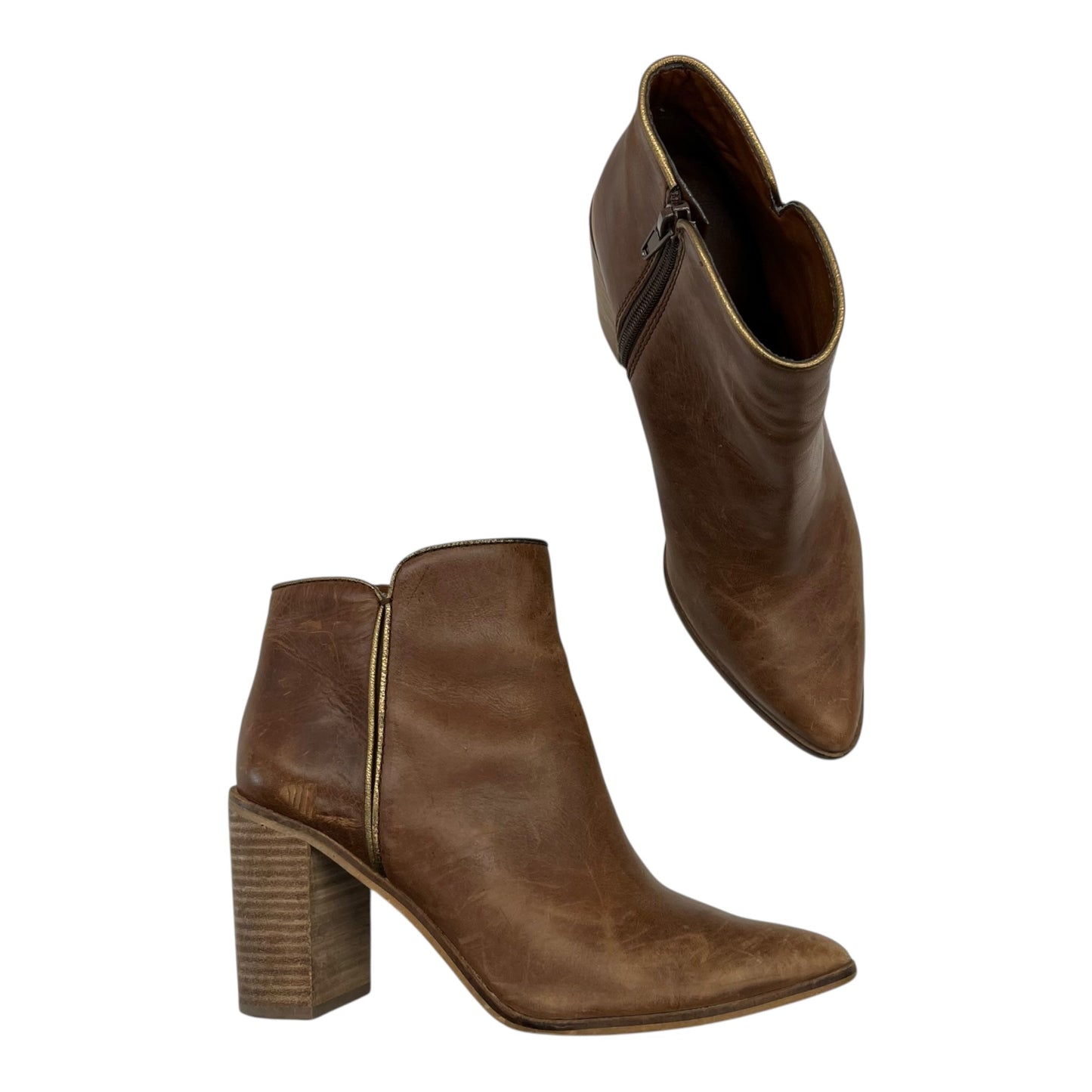 Boots Leather By Lucky Brand In Brown, Size:7.5