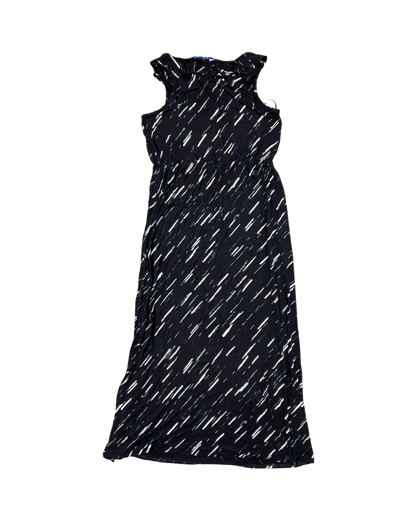 Dress Casual Maxi By Apt 9 In Black & Cream, Size:L