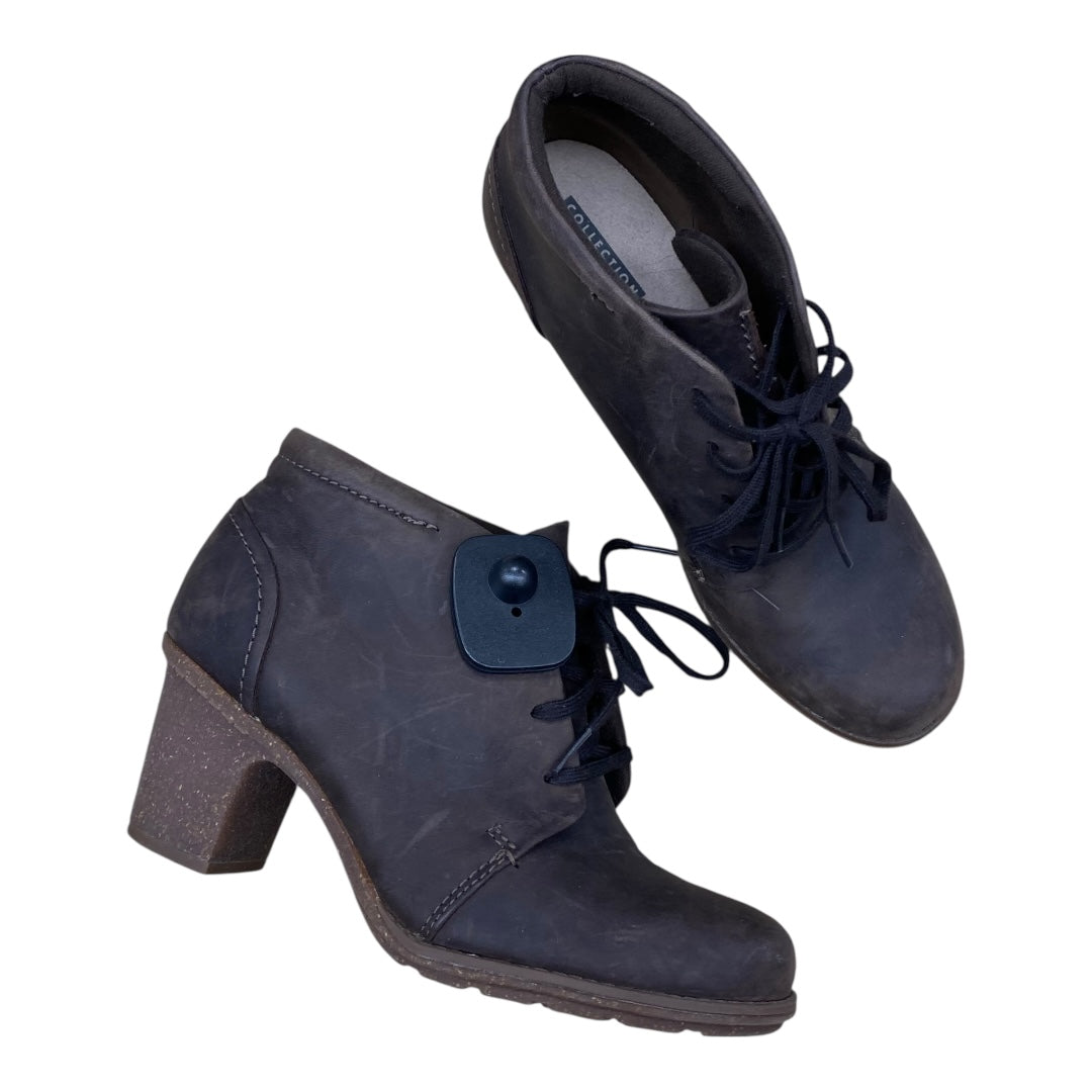 BOOTS ANKLE HEELS by CLARKS In BROWN, Size: 7.5