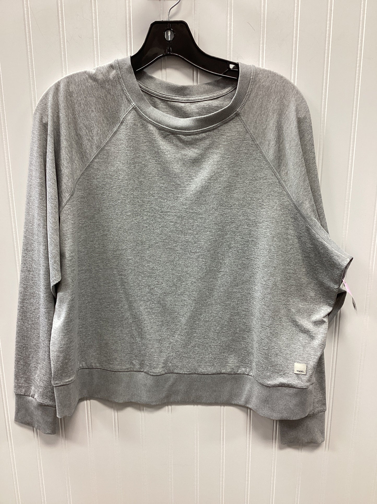 Athletic Top Ls Crewneck By Vuori In Grey, Size:M