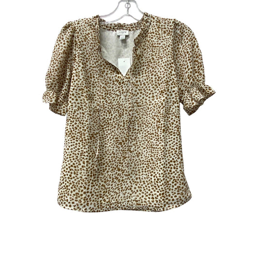 Top Ss By J. Crew In Animal Print, Size:Xxs
