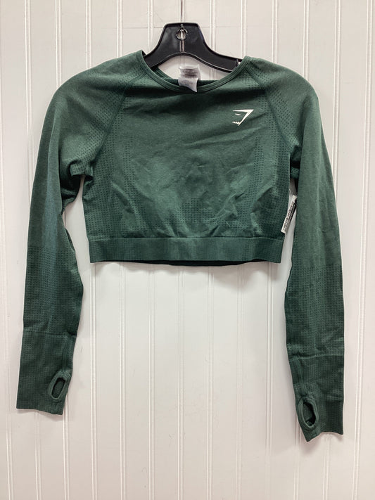 Athletic Top Ls Crewneck By Gym Shark In Green, Size:L