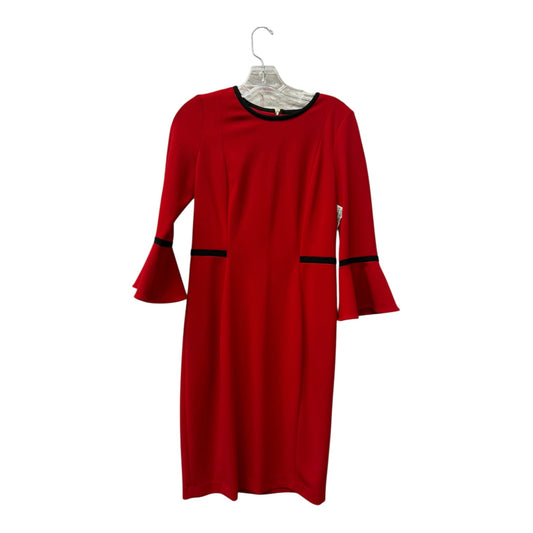 Dress Casual Midi By Calvin Klein In Red, Size:S