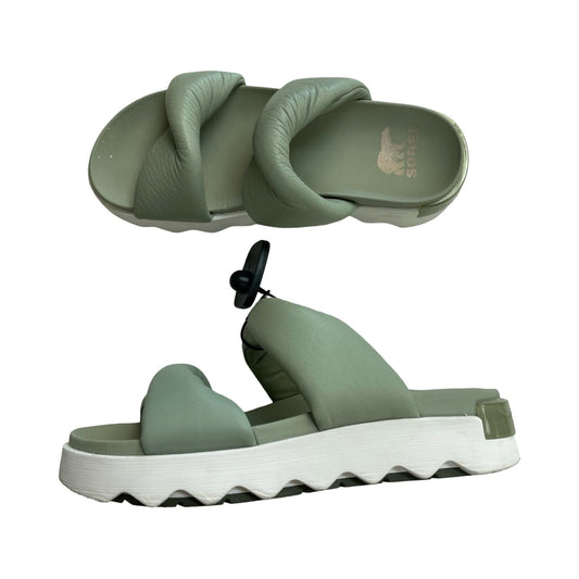 Sandals Designer By Sorel In Green, Size:8