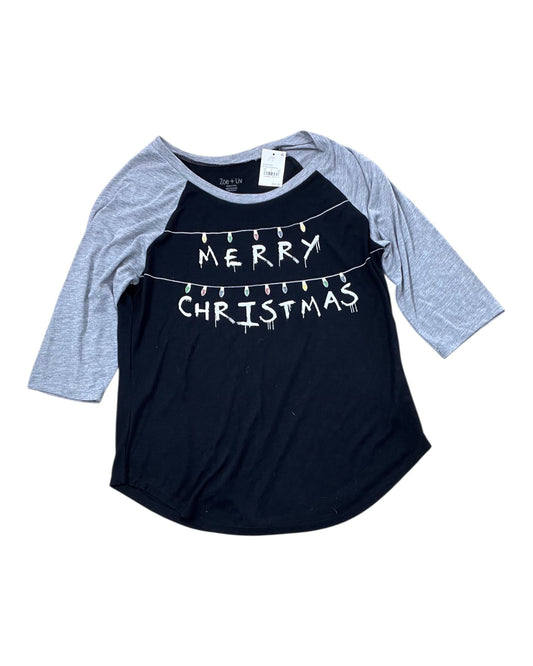 Top 3/4 Sleeve By Zoe And Liv In Black, Size:L