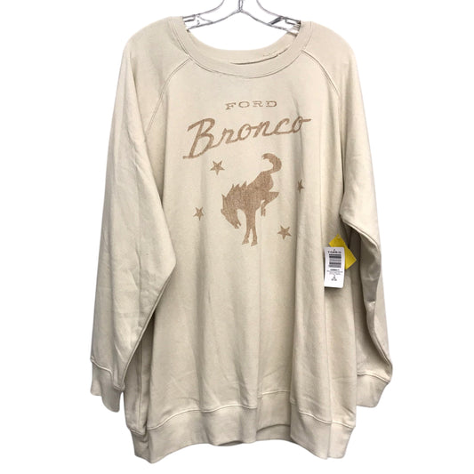 Sweatshirt Crewneck By Torrid In Tan, Size:3X