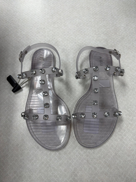 Sandals Flats By Aqua In Clear, Size:8