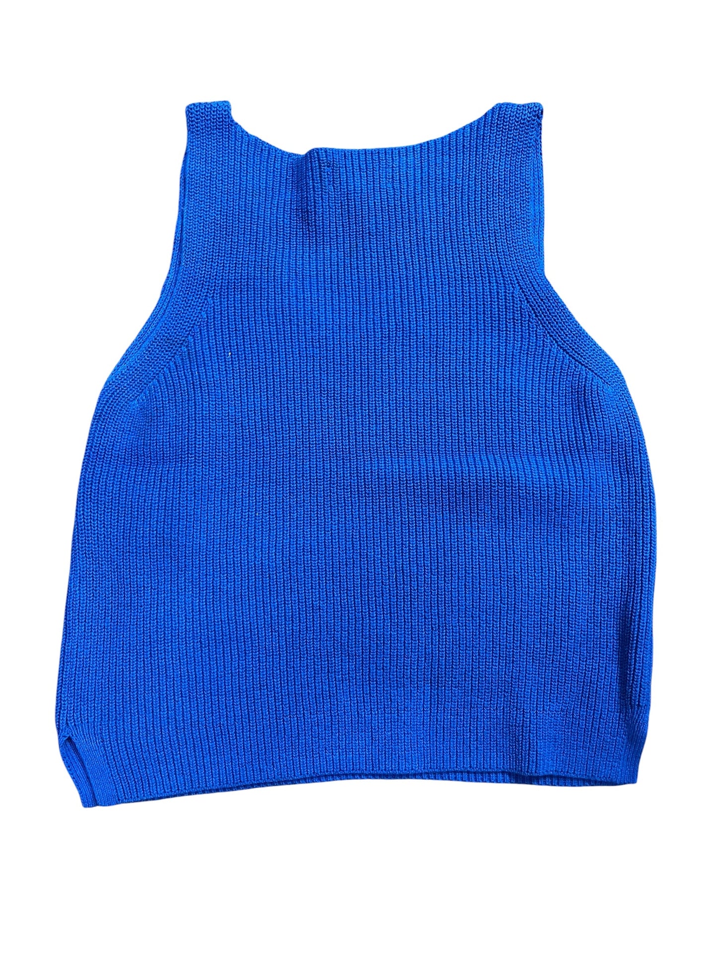 Vest Sweater By Loft In Blue, Size:L