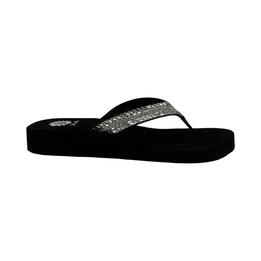Sandals Flip Flops By Yellow Box In Black, Size:9