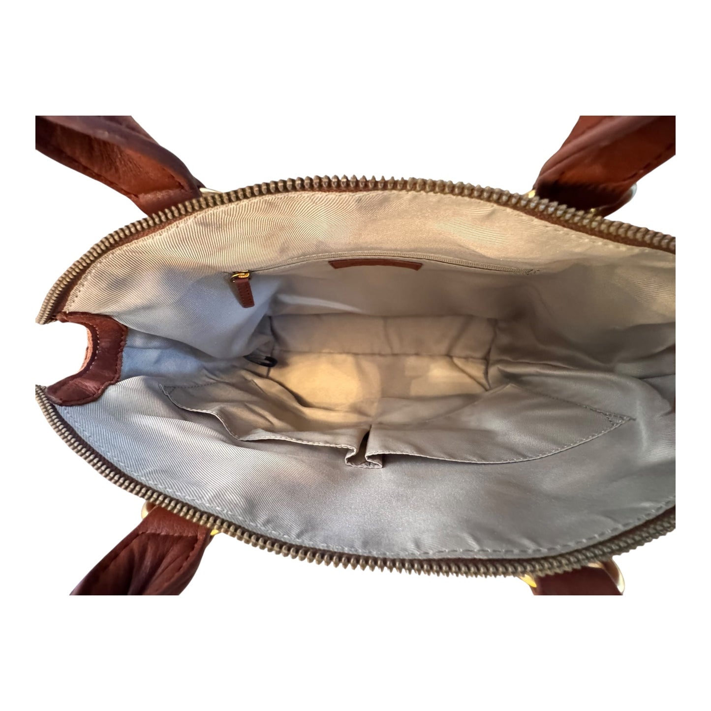 Handbag Leather By Cmc In Brown, Size:Medium