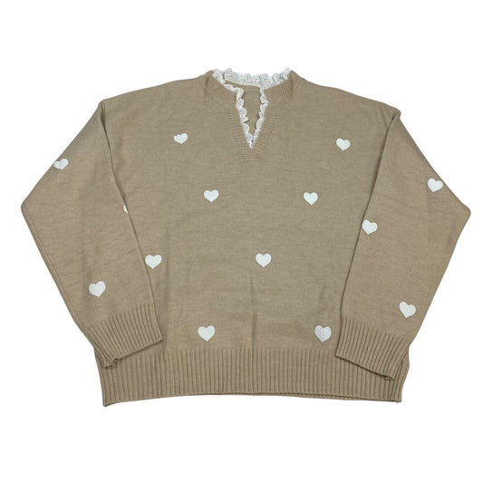 Sweater By Clothes Mentor In Tan, Size:L