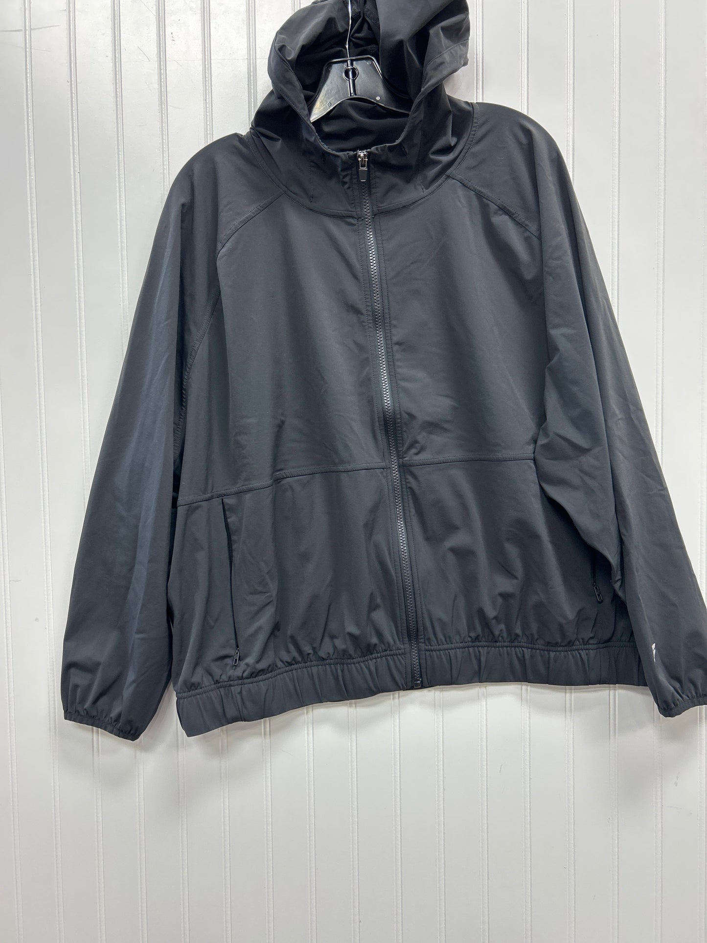 Athletic Jacket By Fabletics In Black, Size:1X